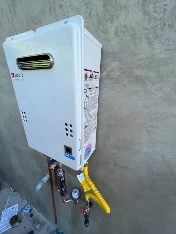 Tankless water heater installation for Brook Hill homes